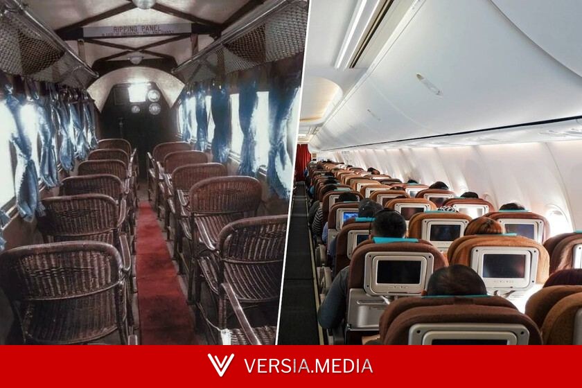 Si los asientos de avión te parecen incómodos, espera a ver los primeros: eran sillas de mimbre