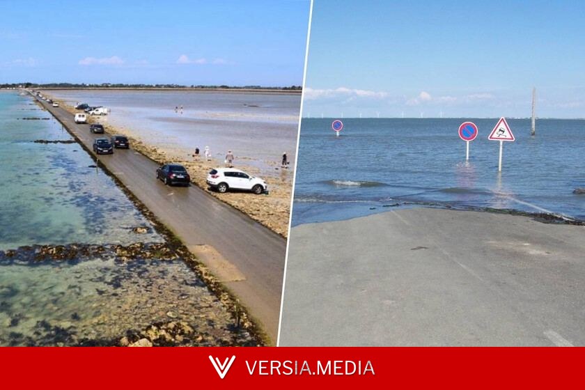 Resulta que en Francia hay una carretera que el Atlántico inunda dos veces al día. Al cruzarla, te juegas un rescate